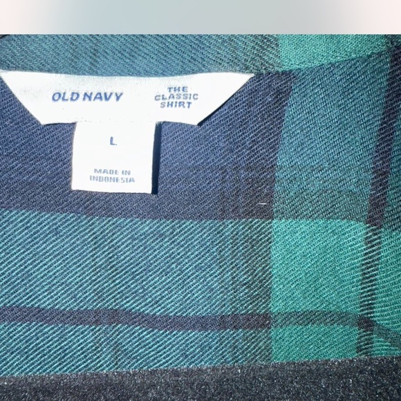 Green and Blue Plaid Button-Up Shirt - Picture 3 of 3